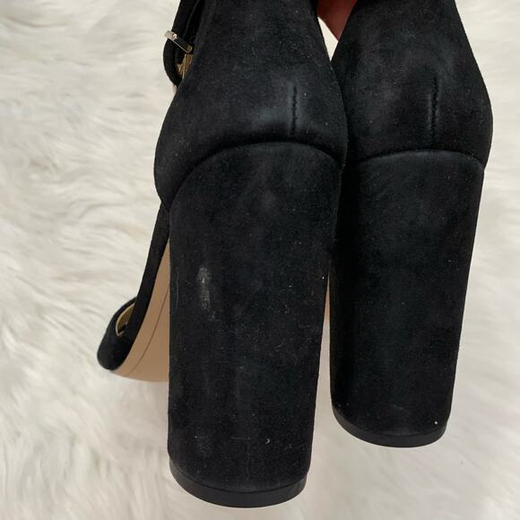 Sam Edelman Black Yancey Block Heel Strappy Sandal, Size 9 - Picture 4 of 9